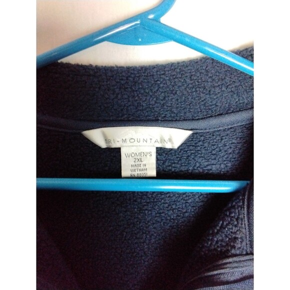 Tri-Mountain Woman's Blue Quarter Zip Fleece Pullover  Size 2XL Sweatshirt - Picture 3 of 5
